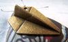 Accessories - 10 Pcs Of Antique Bronze Paper Plane Charms Pendants 21x31mm A5706