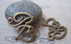 Accessories - 10 Pcs Of Antique Bronze PB Charms With Two Holes 26x31mm A4831