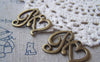 Accessories - 10 Pcs Of Antique Bronze PB Charms With Two Holes 26x31mm A4831
