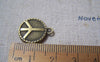 Accessories - 10 Pcs Of Antique Bronze Peace Symbol Charms 15mm A4880