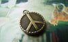 Accessories - 10 Pcs Of Antique Bronze Peace Symbol Charms 15mm A4880