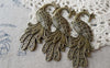 Accessories - 10 Pcs Of Antique Bronze Peacock Pendants Charms 21x61mm A7301