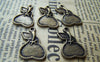 Accessories - 10 Pcs Of Antique Bronze Pear Charms 15x22mm A445
