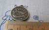 Accessories - 10 Pcs Of Antique Bronze Pisces The Fish Constellation Round Charms Pendants 18mm A1930