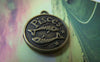 Accessories - 10 Pcs Of Antique Bronze Pisces The Fish Constellation Round Charms Pendants 18mm A1930