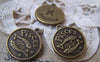 Accessories - 10 Pcs Of Antique Bronze Pisces The Fish Constellation Round Charms Pendants 18mm A1930