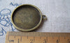 Accessories - 10 Pcs Of Antique Bronze Pisces The Fish Round Base Setting Charms Match 25mm Cameo A3030