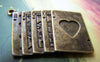 Accessories - 10 Pcs Of Antique Bronze Poker Cards Royal Flush Charms 22x30mm A538