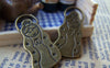 Accessories - 10 Pcs Of Antique Bronze Princess Girl Charms 13x30mm A712