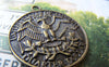 Accessories - 10 Pcs Of Antique Bronze Queen Elizabeth II Quarter Dollar Coin Charms 31x36mm A1037