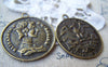 Accessories - 10 Pcs Of Antique Bronze Queen Elizabeth II Quarter Dollar Coin Charms 31x36mm A1037