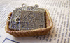 Accessories - 10 Pcs Of Antique Bronze Queen Elizabeth Stamp Charms Double Sided 19x22mm A487