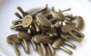 Accessories - 10 Pcs Of Antique Bronze Rabbit Head Charms 13x16mm A647