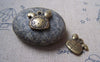 Accessories - 10 Pcs Of Antique Bronze Rabbit Head Charms 17x17mm A5225