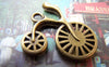 Accessories - 10 Pcs Of Antique Bronze Racing Bike Bicycle Charms 24x24mm A1599