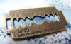 Accessories - 10 Pcs Of Antique Bronze Razor Blade Charms 19x37mm A3872
