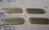 Accessories - 10 Pcs Of Antique Bronze Rectangular Bar Charms 11x36mm A512