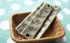 Accessories - 10 Pcs Of Antique Bronze Rectangular Bar Connector Charms Double Sided 10x36mm A394