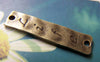 Accessories - 10 Pcs Of Antique Bronze Rectangular Bar Connector Charms Double Sided 10x36mm A394