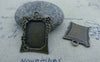 Accessories - 10 Pcs Of Antique Bronze Rectangular Flower Base Settings Match 13x18mm Cabochon A3171