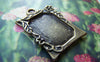 Accessories - 10 Pcs Of Antique Bronze Rectangular Flower Base Settings Match 13x18mm Cabochon A3171