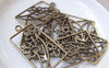 Accessories - 10 Pcs Of Antique Bronze Rectangular Flower Frame Charms 19x34mm A2281