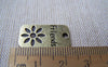 Accessories - 10 Pcs Of Antique Bronze Rectangular Friends Flower Charms 12x23mm A523