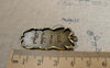 Accessories - 10 Pcs Of Antique Bronze Rectangular Pendants Charms 20x44mm A6168