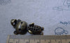 Accessories - 10 Pcs Of Antique Bronze Rhinestone Bear Charms 18x34mm A7648