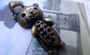 Accessories - 10 Pcs Of Antique Bronze Rhinestone Bear Charms 18x34mm A7648