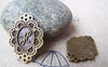 Accessories - 10 Pcs Of Antique Bronze Rhombus Letter H Connector Charms 17x24mm A1988
