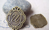 Accessories - 10 Pcs Of Antique Bronze Rhombus Letter U Connectors Charms 23x30mm A1989