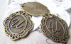 Accessories - 10 Pcs Of Antique Bronze Rhombus Letter U Connectors Charms 23x30mm A1989