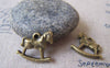 Accessories - 10 Pcs Of Antique Bronze Rocking Horse Charms 16x19mm A4280