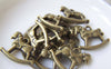Accessories - 10 Pcs Of Antique Bronze Rocking Horse Charms 16x19mm A4280