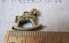 Accessories - 10 Pcs Of Antique Bronze Rocking Horse Charms 16x19mm A4280