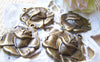 Accessories - 10 Pcs Of Antique Bronze Rose Flower Charms 22x23mm A318