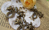 Accessories - 10 Pcs Of Antique Bronze Rose Flower Charms 31x31mm A2792