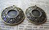 Accessories - 10 Pcs Of Antique Bronze Round Base Settings Match 12mm Cabochon A3205