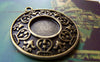Accessories - 10 Pcs Of Antique Bronze Round Base Settings Match 12mm Cabochon A3205