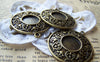 Accessories - 10 Pcs Of Antique Bronze Round Base Settings Match 12mm Cabochon A3205