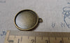 Accessories - 10 Pcs Of Antique Bronze Round Base Settings Pendant Double Sided Match 20mm Cabochon A6870