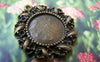 Base Setting - 10 pcs Antique Bronze Base Settings Pendant Tray 14mm Cabochon A2272