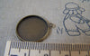 Accessories - 10 Pcs Of Antique Bronze Round Cameo Base Settings Match 18mm Cabochon A5417