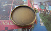 Accessories - 10 Pcs Of Antique Bronze Round Cameo Base Settings Match 18mm Cabochon A5417