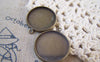 Accessories - 10 Pcs Of Antique Bronze Round Cameo Base Settings Match 18mm Cabochon A5417