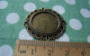 Accessories - 10 Pcs Of Antique Bronze Round Cameo Base Settings Match 20mm Cabochon A3156