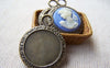 Accessories - 10 Pcs Of Antique Bronze Round Cameo Base Settings Match 20mm Cabochon A3206