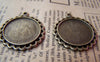 Accessories - 10 Pcs Of Antique Bronze Round Cameo Base Settings Match 20mm Cabochon A3219