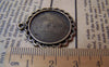 Accessories - 10 Pcs Of Antique Bronze Round Cameo Base Settings Match 20mm Cabochon A3219